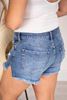Picture of CURVY GIRL FRAYED DENIM SHORTS